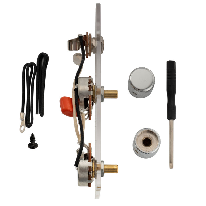 Fiação Pré-estanhada Pro Musiclily Pro para Contrabaixo Elétrico Upgrade para Precision Bass Estilo Americano com Potenciômetros 2A