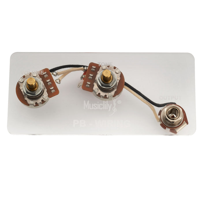 Fiação Pré-estanhada Pro Musiclily Pro para Contrabaixo Elétrico Upgrade para Precision Bass Estilo Americano com Potenciômetros 2A
