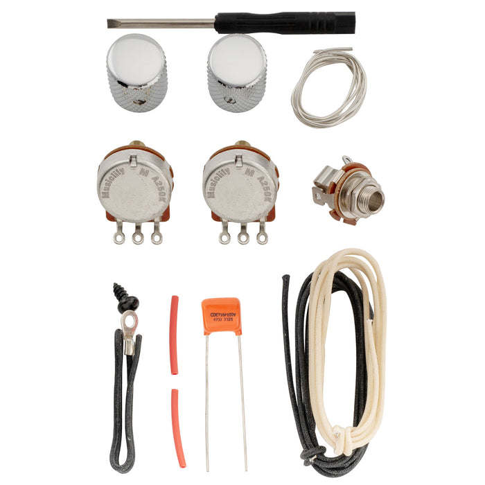 Fiação Pré-estanhada Pro Musiclily Pro para Contrabaixo Elétrico Upgrade para Precision Bass Estilo Americano com Potenciômetros 2A