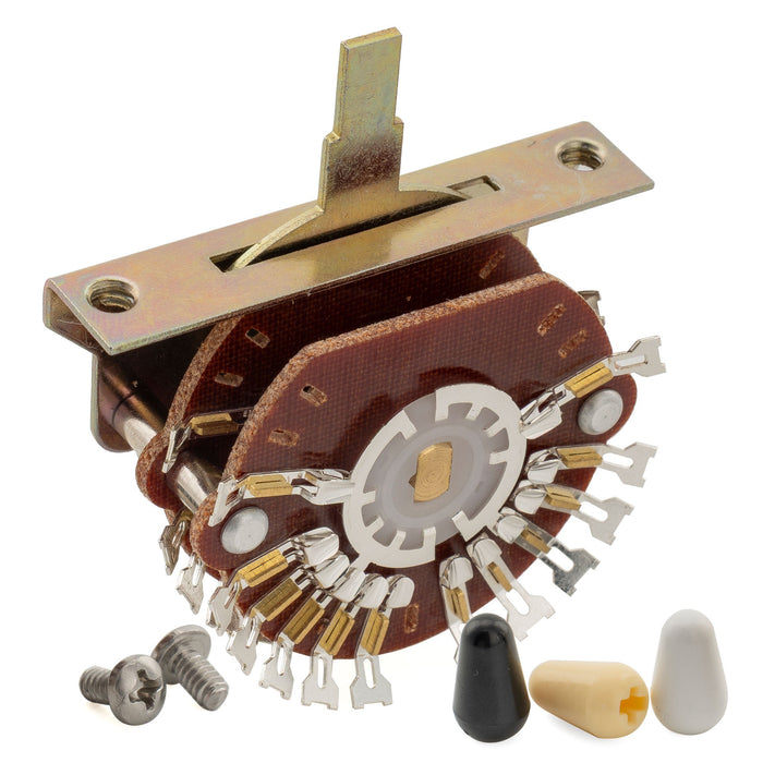 Musiclily Pro Super 4-Pole 5-Way Pickup Selector Blade Switch Lever Switch for Strat Tele Style Electric Guitar