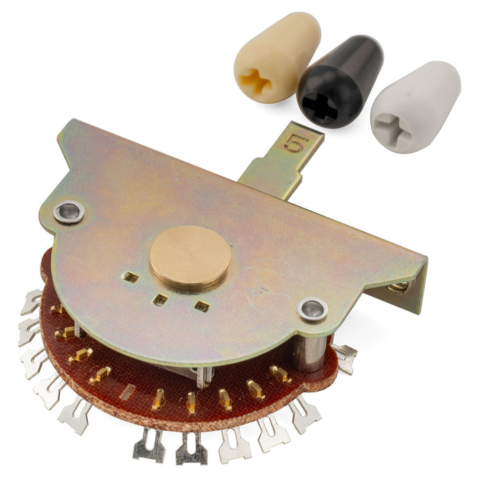 Musiclily Pro 2-Pole 5-Way Pickup Selector Blade Switch Lever Switch for Strat Tele Style Electric Guitar