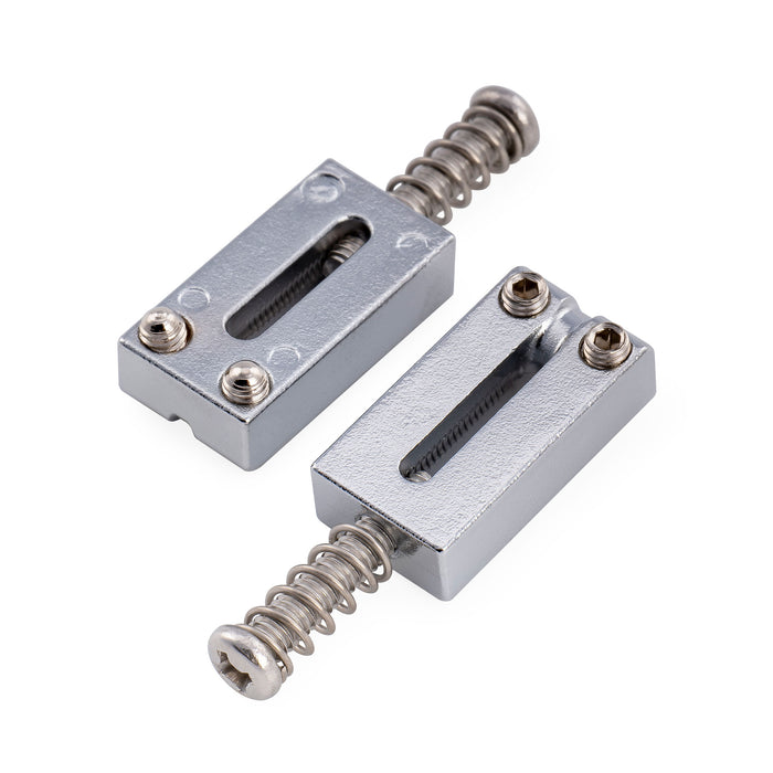 Musiclily Ultra 10.5mm Modern Style Stainless Steel Rectangular Saddles for Fender Strat Tele Style Electric Guitar, Set of 6