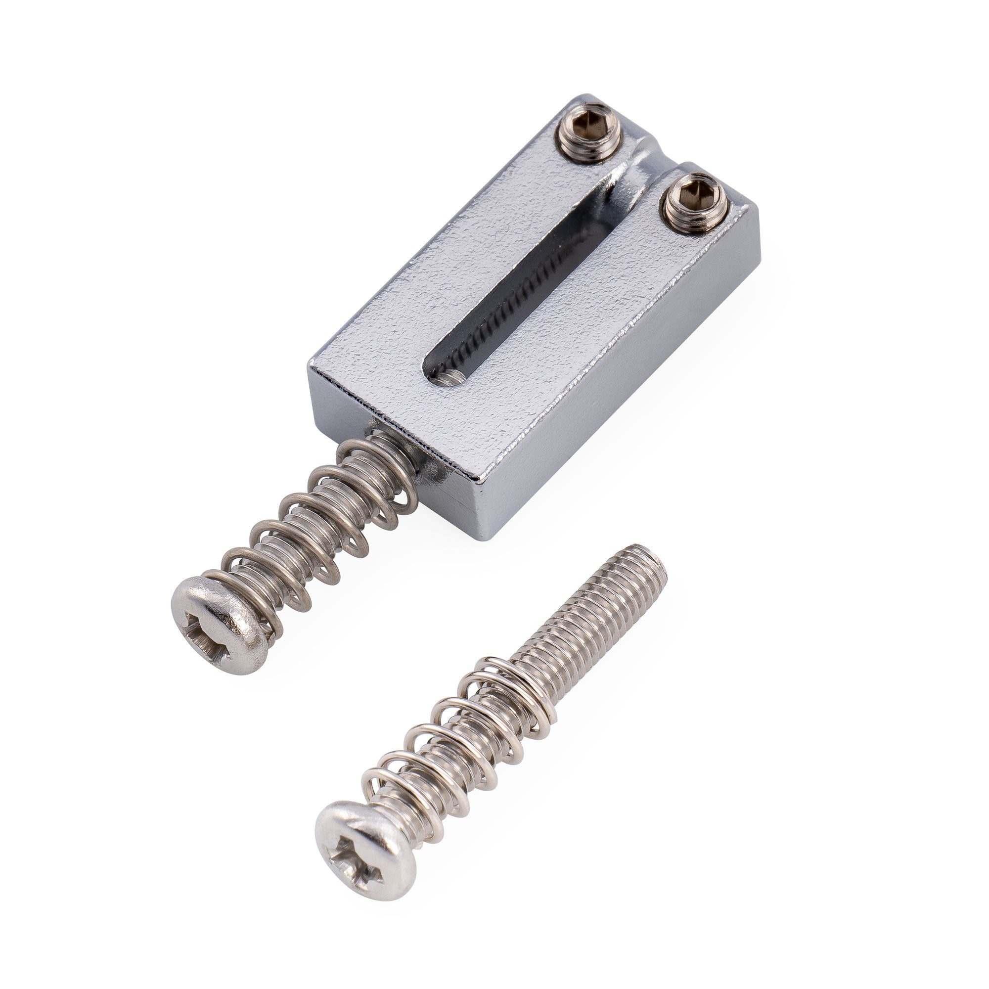 Musiclily Ultra Selletas rectangulares de acero inoxidable de 10,5 mm estilo moderno para guitarra eléctrica estilo Fender Strat Tele, juego de 6