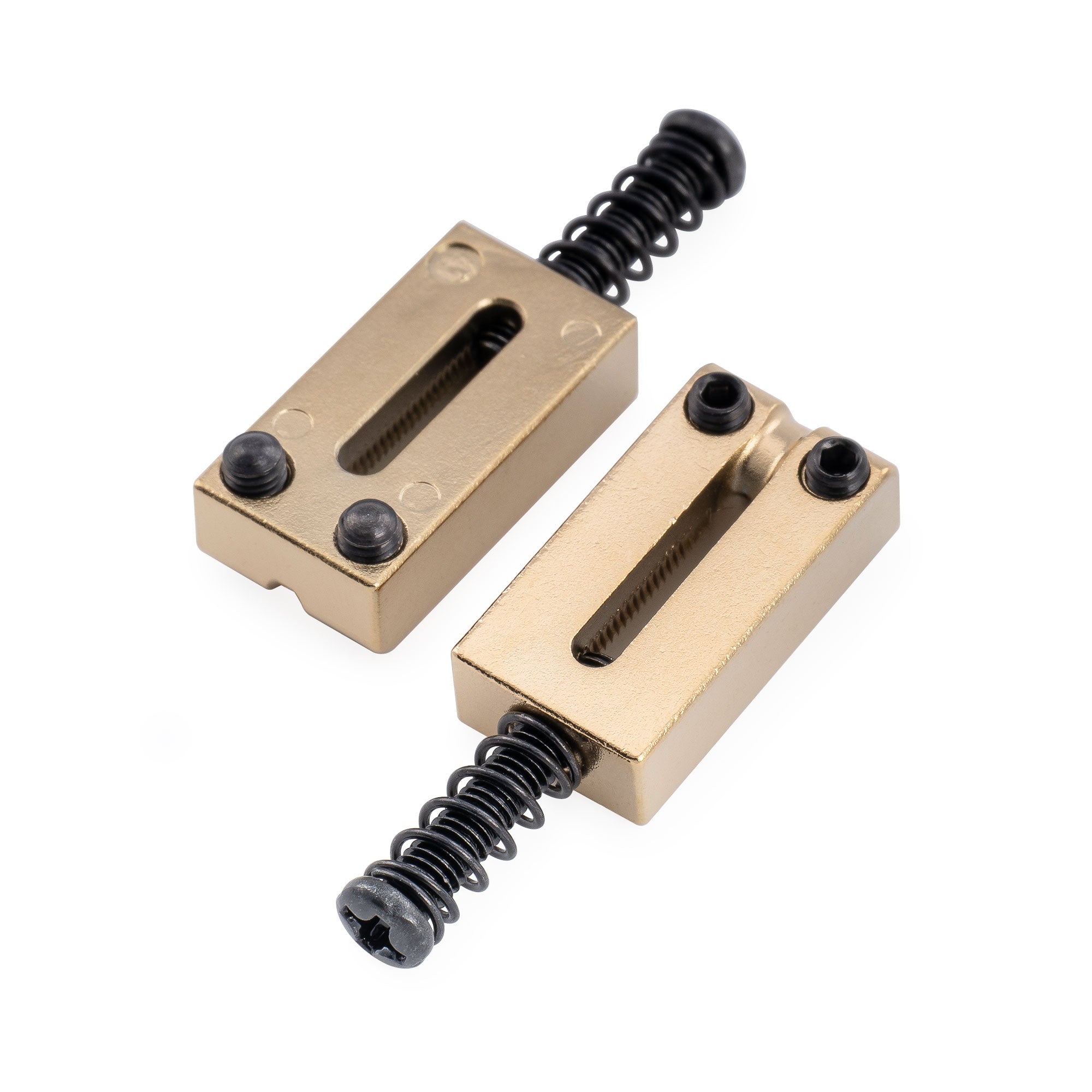 Musiclily Ultra Selletas rectangulares de acero inoxidable de 10,5 mm estilo moderno para guitarra eléctrica estilo Fender Strat Tele, juego de 6