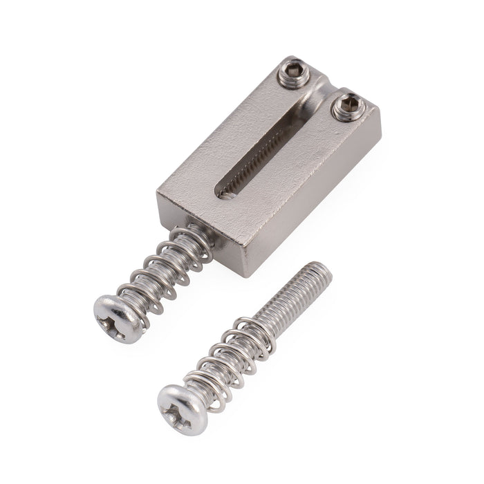 Musiclily Ultra 10.5mm Modern Style Stainless Steel Rectangular Saddles for Fender Strat Tele Style Electric Guitar, Set of 6