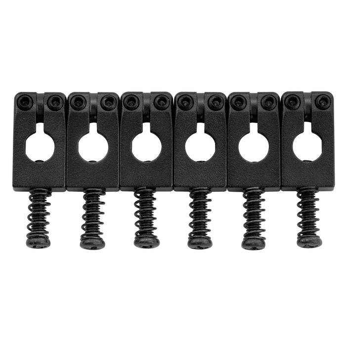 Musiclily Ultra 10.5mm Full Solid Stainless Steel Tremolo Bridge Saddles for Strat Style Electric Guitar, Set of 6