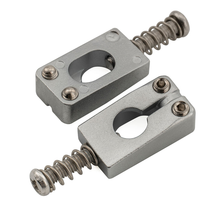 Musiclily Ultra 10.5mm Full Solid Stainless Steel Tremolo Bridge Saddles for Strat Style Electric Guitar, Set of 6