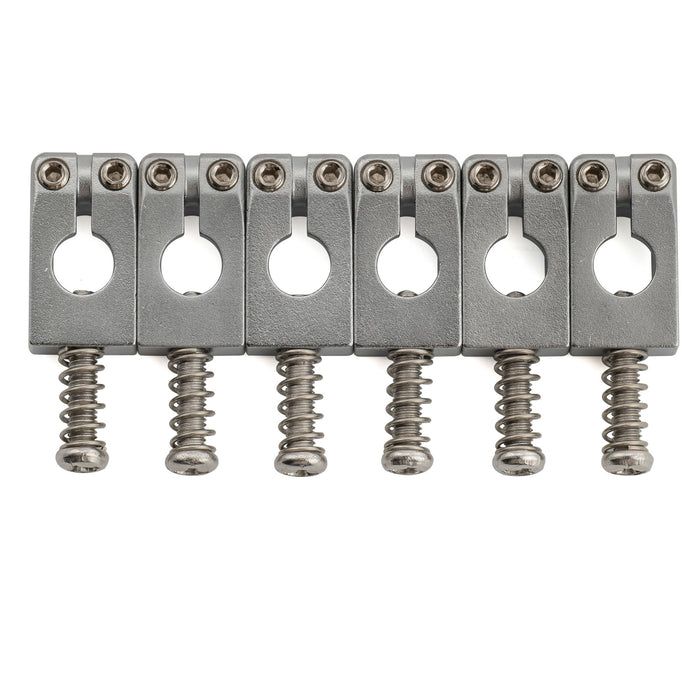 Musiclily Ultra 10.5mm Full Solid Stainless Steel Tremolo Bridge Saddles for Strat Style Electric Guitar, Set of 6