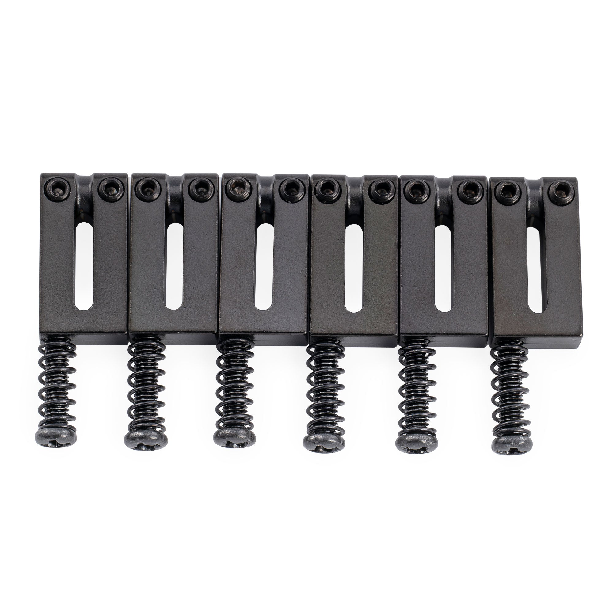 Musiclily Ultra 10.5mm Selletas Offset de Acero Inoxidable de Estilo Moderno para Guitarra Eléctrica Fender American Standard Ultra Strat Tele Style, Juego de 6