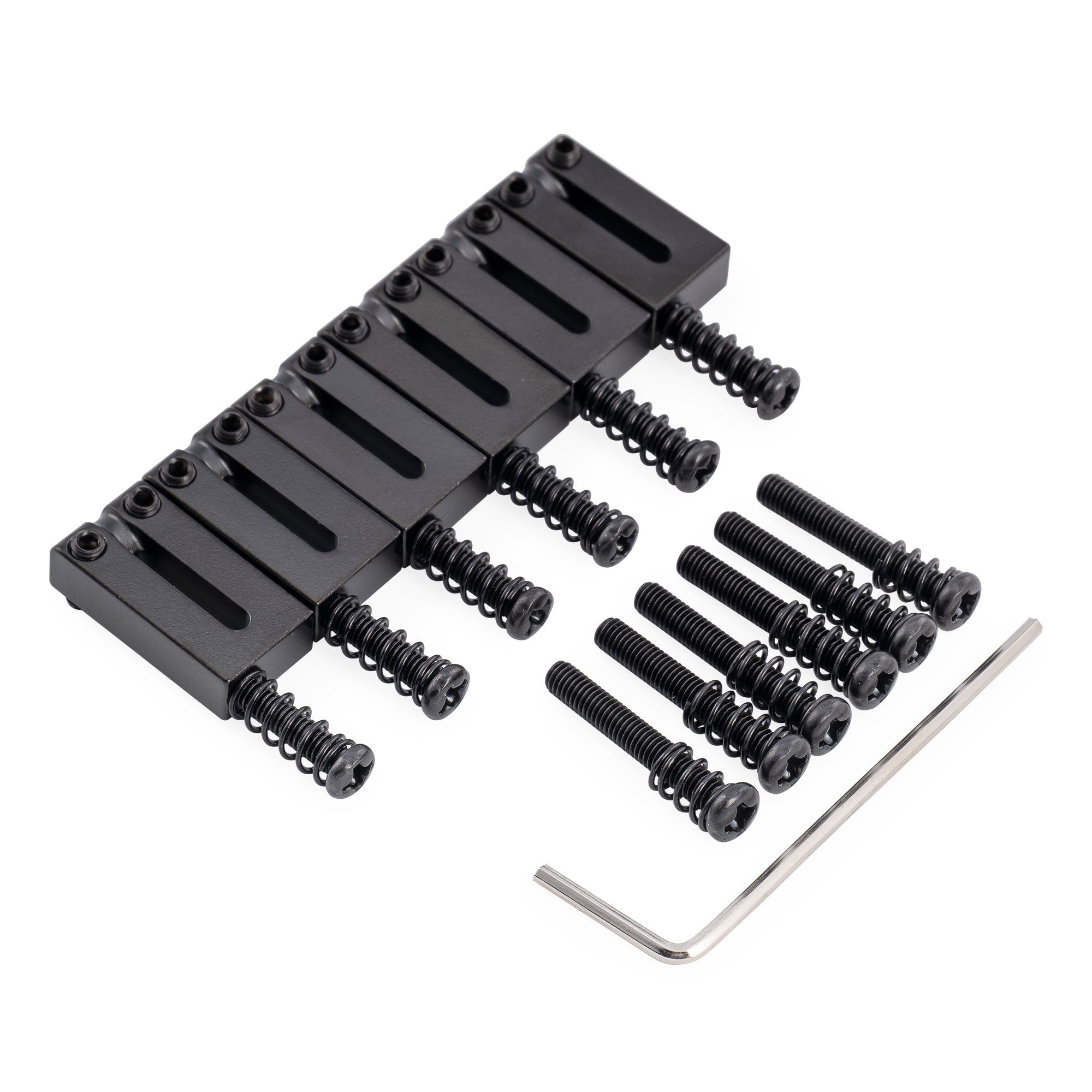 Musiclily Ultra 10.5mm Selletas Offset de Acero Inoxidable de Estilo Moderno para Guitarra Eléctrica Fender American Standard Ultra Strat Tele Style, Juego de 6