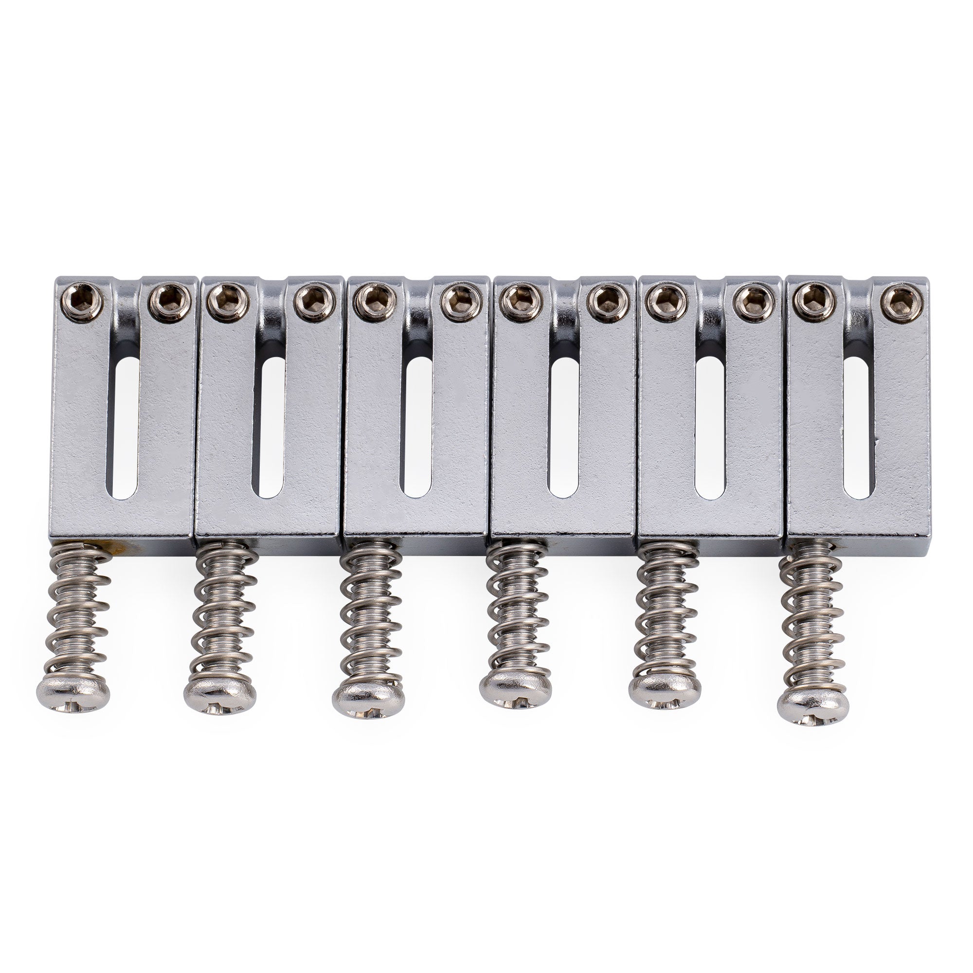 Musiclily Ultra 10.5mm Selletas Offset de Acero Inoxidable de Estilo Moderno para Guitarra Eléctrica Fender American Standard Ultra Strat Tele Style, Juego de 6