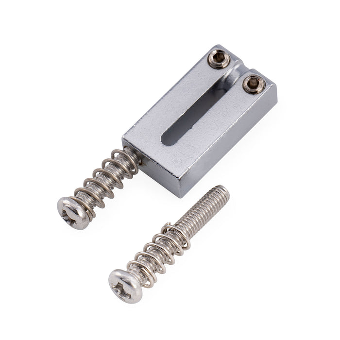 Musiclily Ultra 10.5mm Modern Style Stainless Steel Offset Saddles for Fender American Standard Ultra Strat Tele Style Electric Guitar, Set of 6