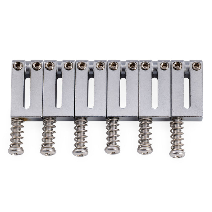 Musiclily Ultra 10.5mm Modern Style Stainless Steel Offset Saddles for Fender American Standard Ultra Strat Tele Style Electric Guitar, Set of 6