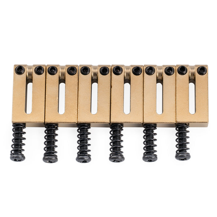 Musiclily Ultra 10.5mm Modern Style Stainless Steel Offset Saddles for Fender American Standard Ultra Strat Tele Style Electric Guitar, Set of 6