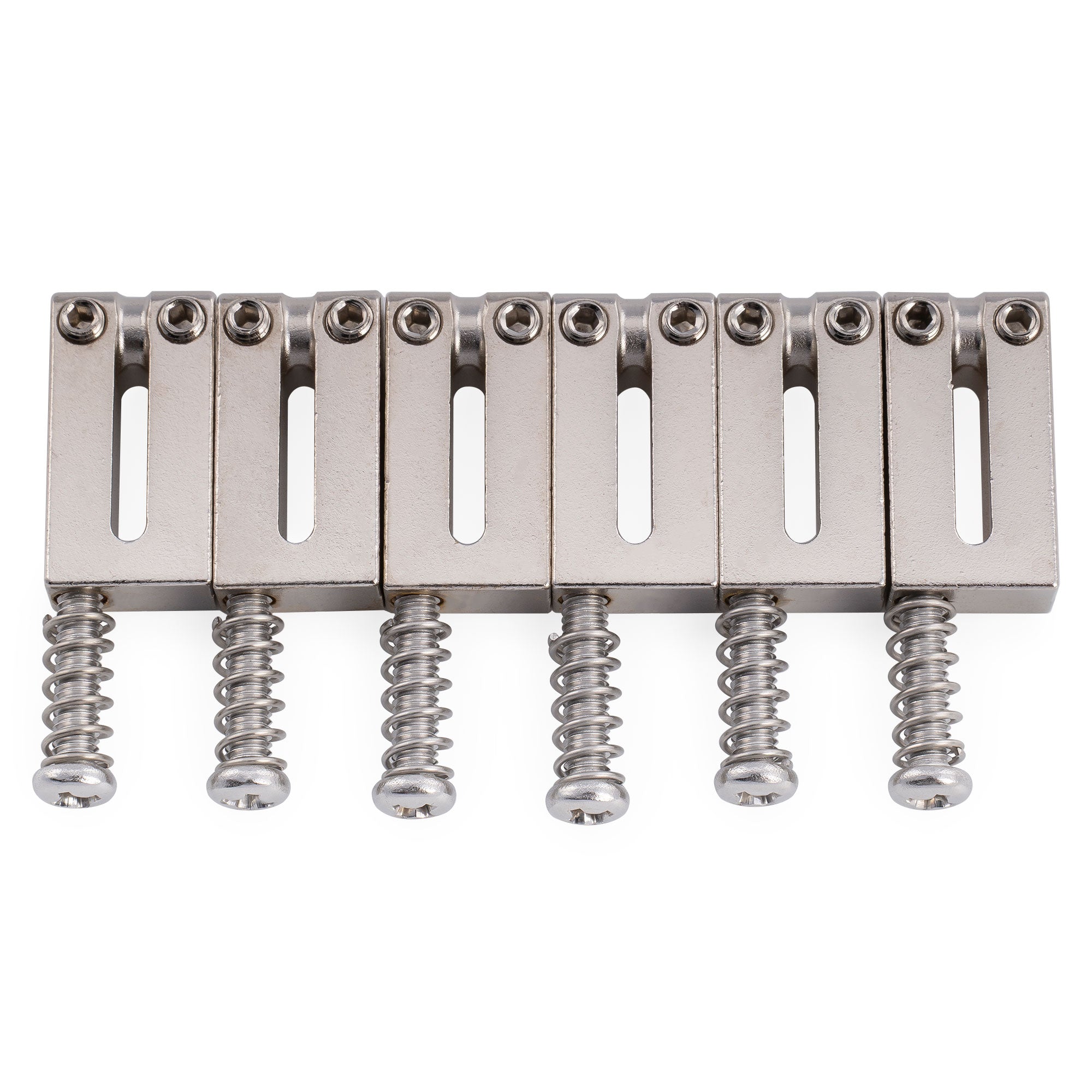 Musiclily Ultra 10.5mm Selletas Offset de Acero Inoxidable de Estilo Moderno para Guitarra Eléctrica Fender American Standard Ultra Strat Tele Style, Juego de 6