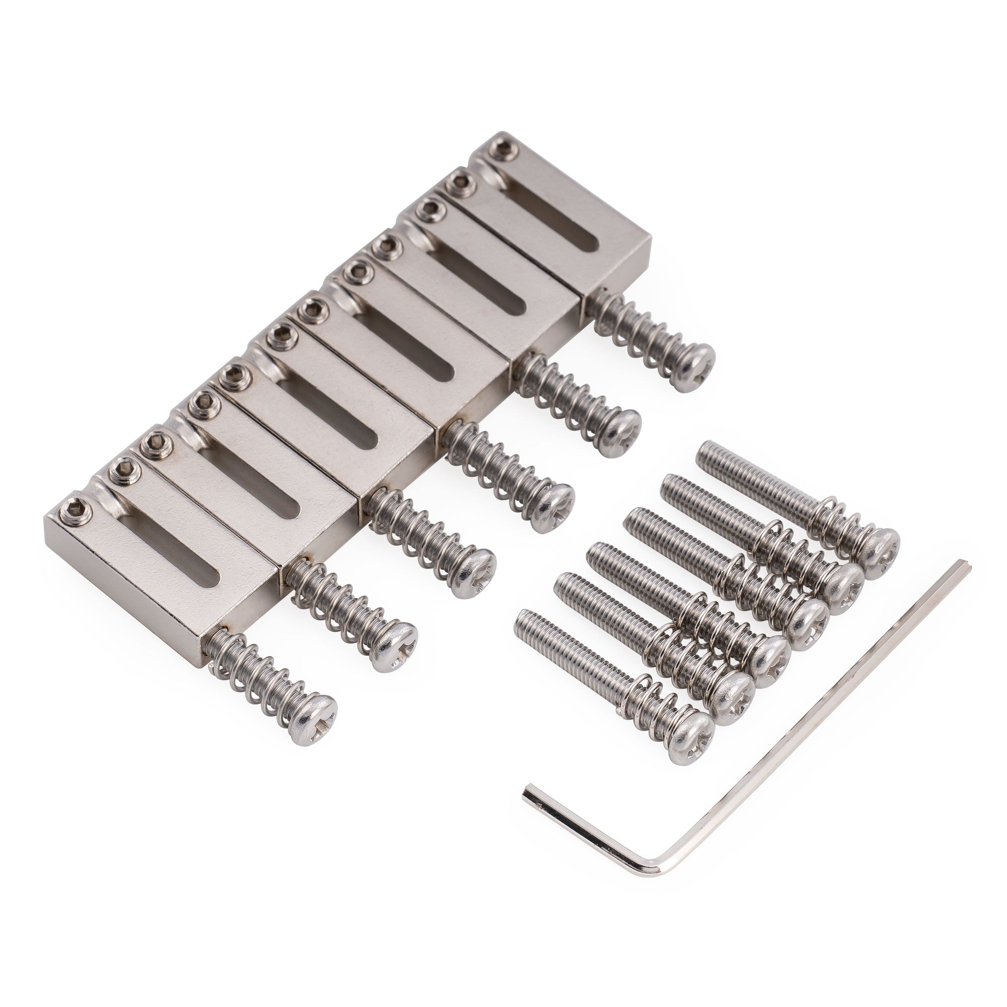 Musiclily Ultra 10.5mm Selletas Offset de Acero Inoxidable de Estilo Moderno para Guitarra Eléctrica Fender American Standard Ultra Strat Tele Style, Juego de 6