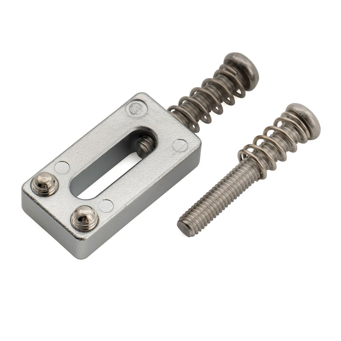 Musiclily Ultra 10.5mm Full Solid Stainless Steel Modern Rectangular Bridge Saddles for Strat Tele Style Electric Guitar, Set of 6
