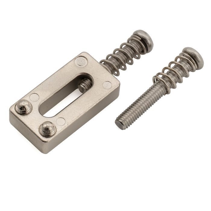 Musiclily Ultra 10.5mm Full Solid Stainless Steel Modern Rectangular Bridge Saddles for Strat Tele Style Electric Guitar, Set of 6