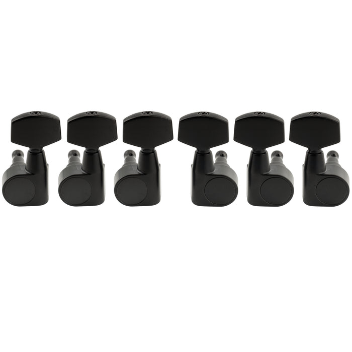 Musiclily Pro R18T-15 3R3L 18:1 Ratio 1-Pin Full Sealed Machine Heads Tuners Tuning Pegs Keys with Big Hex Button for Taylor Style Acoustic Guitar
