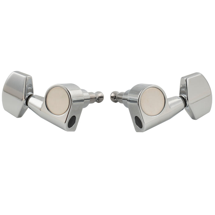 Musiclily Pro R18T-15 3R3L 18:1 Ratio 1-Pin Full Sealed Machine Heads Tuners Tuning Pegs Keys with Big Hex Button for Taylor Style Acoustic Guitar