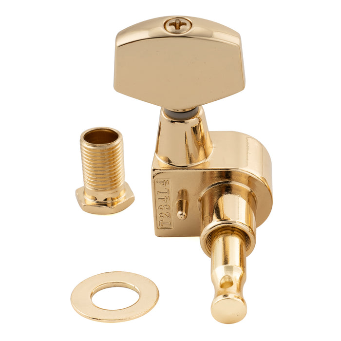 Musiclily Pro R18T-15 Single 18:1 Ratio 1-Pin Full Sealed Machine Head Treble Side Tuner Tuning Peg Key with Big Hex Button for Taylor Style Acoustic Guitar
