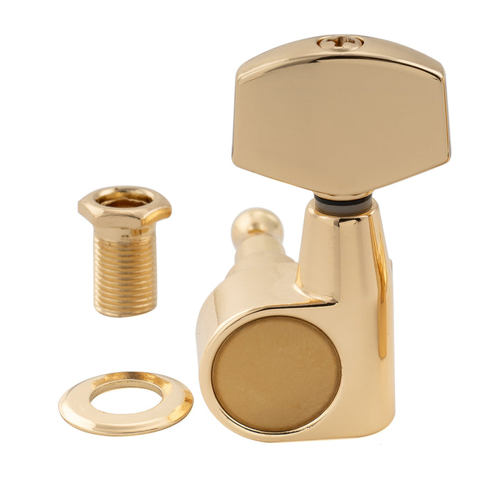 Musiclily Pro R18T-15 Single 18:1 Ratio 1-Pin Full Sealed Machine Head Treble Side Tuner Tuning Peg Key with Big Hex Button for Taylor Style Acoustic Guitar