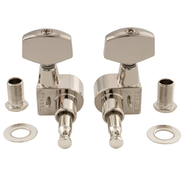 Musiclily Pro R18T-15 3R3L 18:1 Ratio 1-Pin Full Sealed Machine Heads Tuners Tuning Pegs Keys with Big Hex Button for Taylor Style Acoustic Guitar