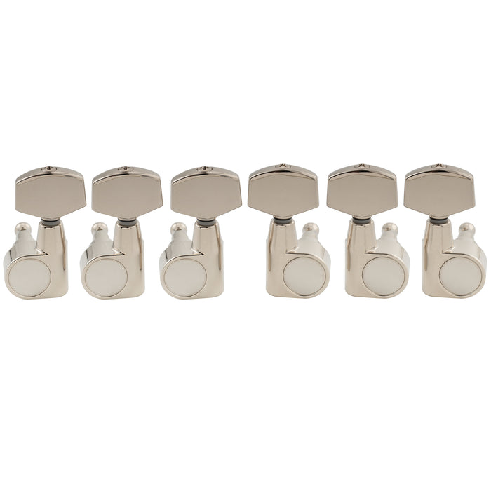Musiclily Pro R18T-15 3R3L 18:1 Ratio 1-Pin Full Sealed Machine Heads Tuners Tuning Pegs Keys with Big Hex Button for Taylor Style Acoustic Guitar