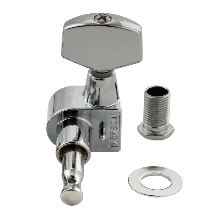 Musiclily Pro R18T-15 Single 18:1 Ratio 1-Pin Full Sealed Machine Head Bass Side Tuner Tuning Peg Key with Big Hex Button for Taylor Style Acoustic Guitar