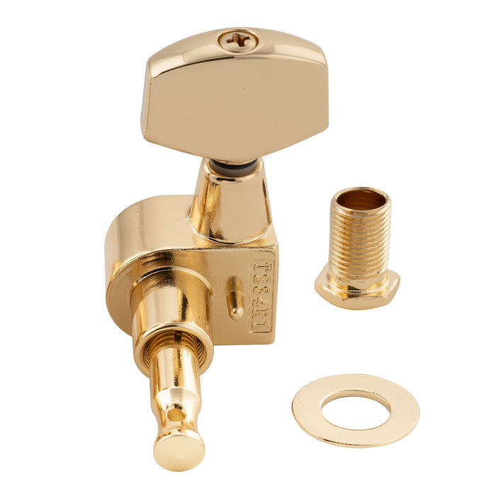 Musiclily Pro R18T-15 Single 18:1 Ratio 1-Pin Full Sealed Machine Head Bass Side Tuner Tuning Peg Key with Big Hex Button for Taylor Style Acoustic Guitar