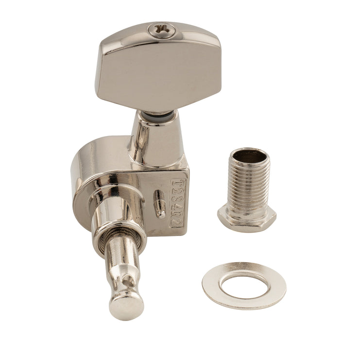 Musiclily Pro R18T-15 Single 18:1 Ratio 1-Pin Full Sealed Machine Head Bass Side Tuner Tuning Peg Key with Big Hex Button for Taylor Style Acoustic Guitar