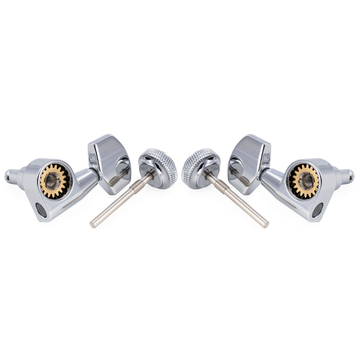 Musiclily Pro R18T-16 3R3L 18:1 1ピン ロッキングギターチューナー ペグ 大六角ボタン付き テイラー(Taylor)スタイル アコースティックギター用