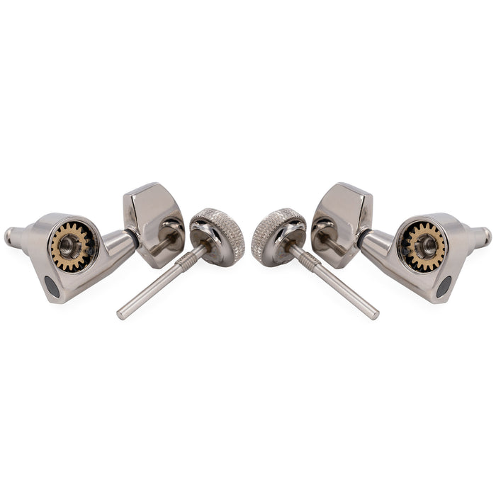 Musiclily Pro R18T-16 3R3L 18:1 1ピン ロッキングギターチューナー ペグ 大六角ボタン付き テイラー(Taylor)スタイル アコースティックギター用