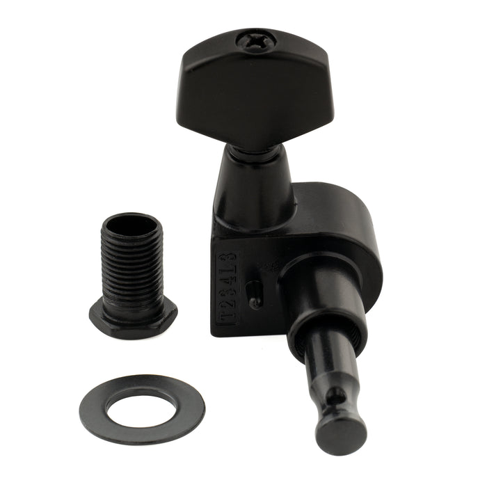 Musiclily Pro R18T-17 Single 18:1 Ratio 1-Pin Full Sealed Machine Head Treble Side Tuner Tuning Peg Key with Hex Button for Squier Strat Tele Style Electric Guitar