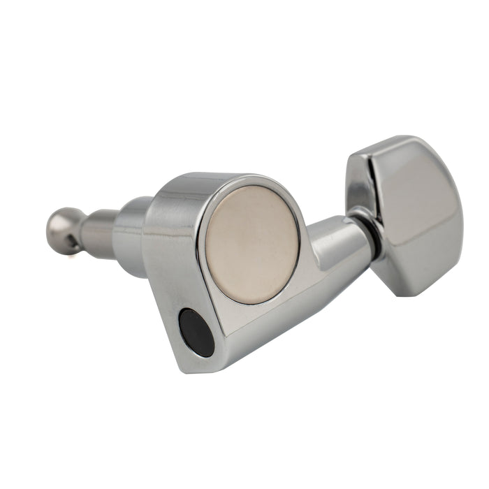 Musiclily Pro R18T-17 Single 18:1 Ratio 1-Pin Full Sealed Machine Head Treble Side Tuner Tuning Peg Key with Hex Button for Squier Strat Tele Style Electric Guitar