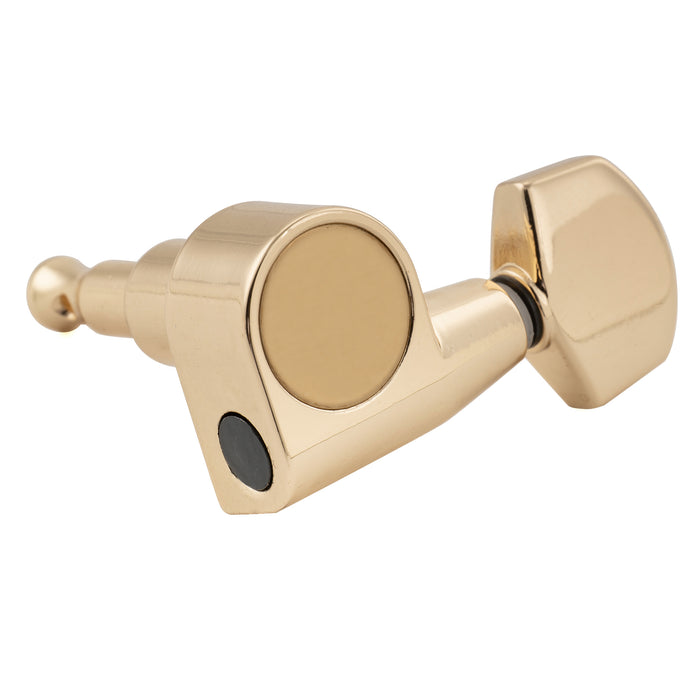 Musiclily Pro R18T-17 Single 18:1 Ratio 1-Pin Full Sealed Machine Head Treble Side Tuner Tuning Peg Key with Hex Button for Squier Strat Tele Style Electric Guitar