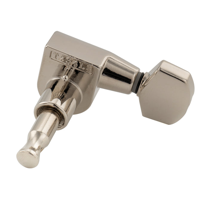 Musiclily Pro R18T-17 Left-Handed 6-in-line 18:1 Ratio 1-Pin Full Sealed Machine Heads Tuners Tuning Pegs Keys with Hex Button for Squier Strat Tele Style Electric Guitar