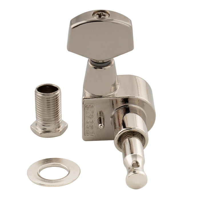 Musiclily Pro R18T-17 Single 18:1 Ratio 1-Pin Full Sealed Machine Head Treble Side Tuner Tuning Peg Key with Hex Button for Squier Strat Tele Style Electric Guitar
