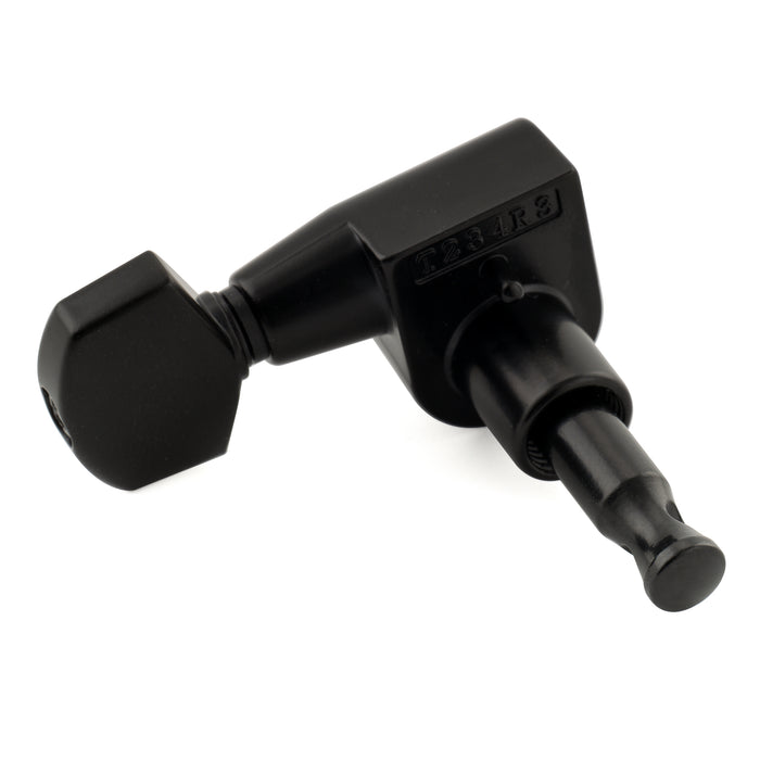 Musiclily Pro R18T-18 Single 18:1 Ratio 1-Pin Full Sealed Machine Head Bass Side Tuner Tuning Peg Key with Hex Button for Squier Strat Tele Style Electric Guitar