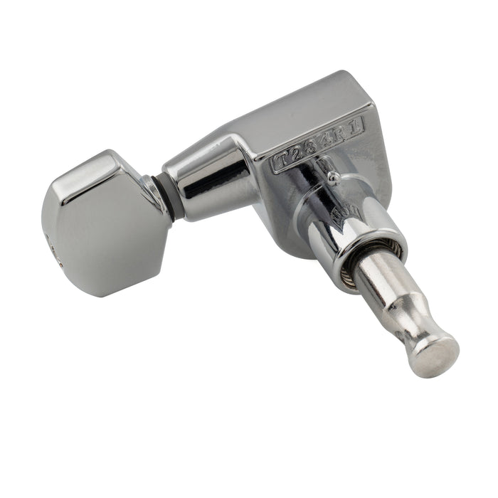 Musiclily Pro R18T-18 6-in-line 18:1 Ratio 1-Pin Full Sealed Machine Heads Tuners Tuning Pegs Keys with Hex Button for Squier Strat Tele Style Electric Guitar