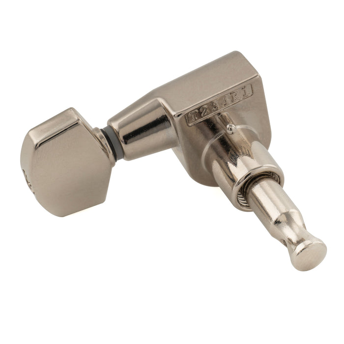 Musiclily Pro R18T-18 Single 18:1 Ratio 1-Pin Full Sealed Machine Head Bass Side Tuner Tuning Peg Key with Hex Button for Squier Strat Tele Style Electric Guitar