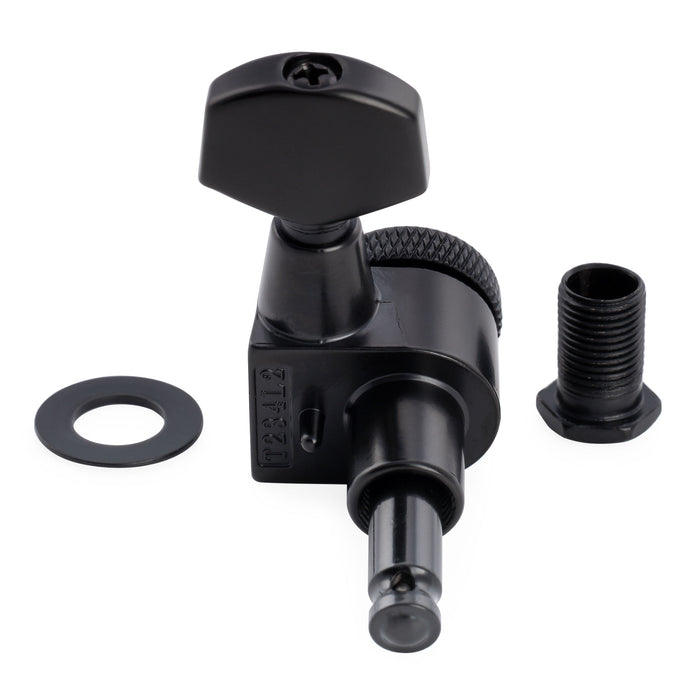 Musiclily Pro R18T-19 für Linkshänder 6-in-line 18:1 Locking-Gitarrenmechaniken Stimmwirbel mit Sechskant-Knopf für E-Gitarre im Squier Strat/Tele-Stil