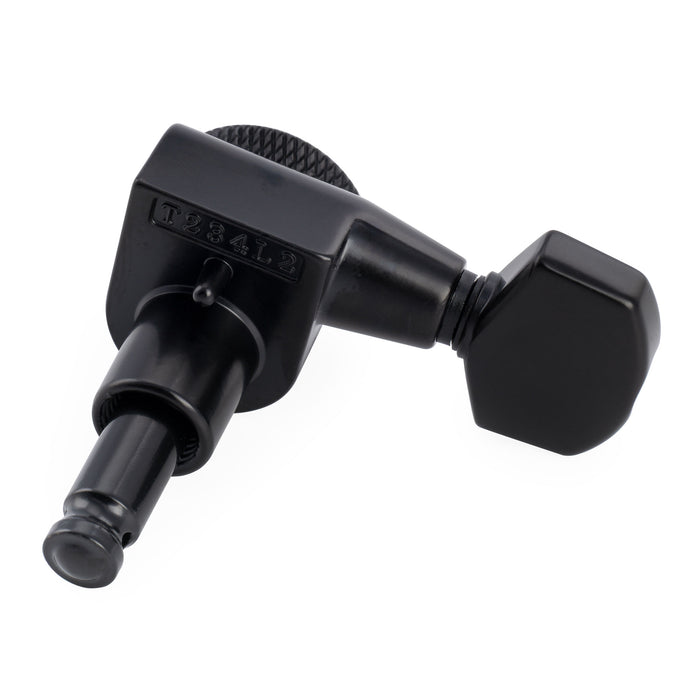 Musiclily Pro R18T-19 für Linkshänder 6-in-line 18:1 Locking-Gitarrenmechaniken Stimmwirbel mit Sechskant-Knopf für E-Gitarre im Squier Strat/Tele-Stil