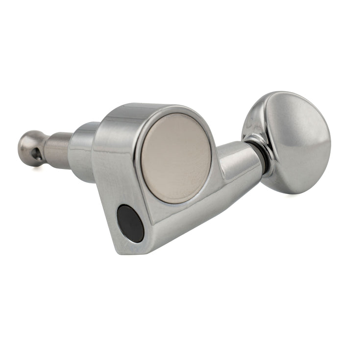 Musiclily Pro R18T-21 Single 18:1 Ratio 1-Pin Full Sealed Machine Head Treble Side Tuner Tuning Peg Key with Vintage Oval Button for Squier Strat Tele Style Electric Guitar