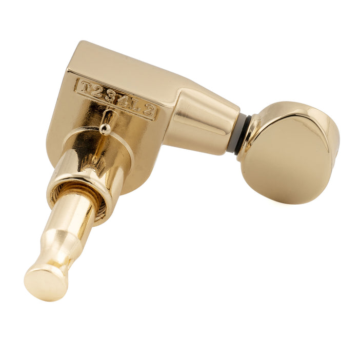 Musiclily Pro R18T-21 Left-Handed 6-in-line 18:1 Ratio 1-Pin Full Sealed Machine Heads Tuners Tuning Pegs Keys with Vintage Oval Button for Squier Strat Tele Style Electric Guitar