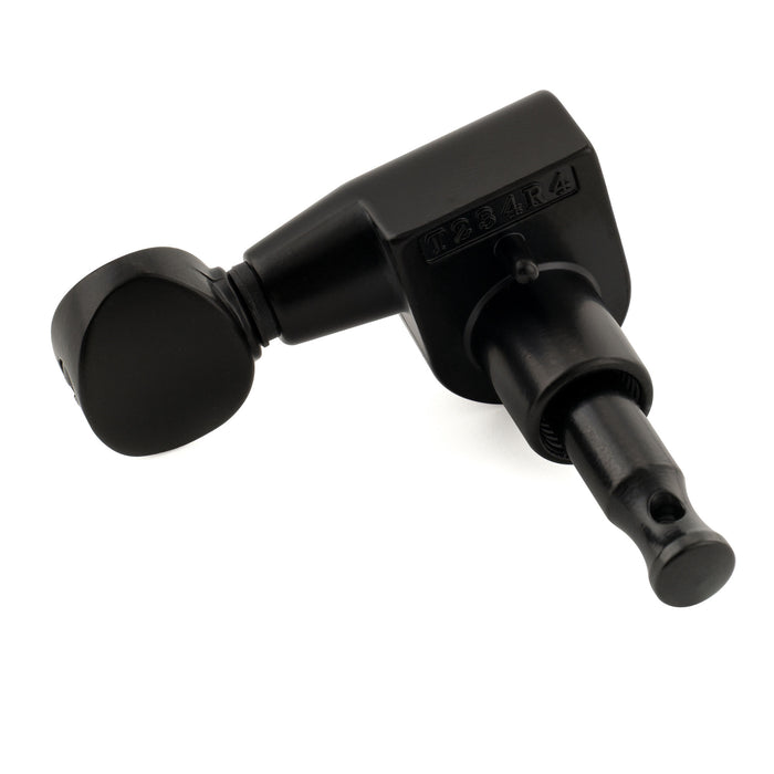 Musiclily Pro R18T-22 Single 18:1 Ratio 1-Pin Full Sealed Machine Head Bass Side Tuner Tuning Peg Key with Vintage Oval Button for Squier Strat Tele Style Electric Guitar