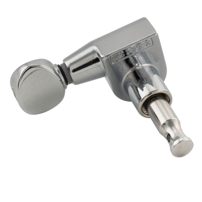 Musiclily Pro R18T-22 6-in-line 18:1 Ratio 1-Pin Full Sealed Machine Heads Tuners Tuning Pegs Keys with Vintage Oval Button for Squier Strat Tele Style Electric Guitar
