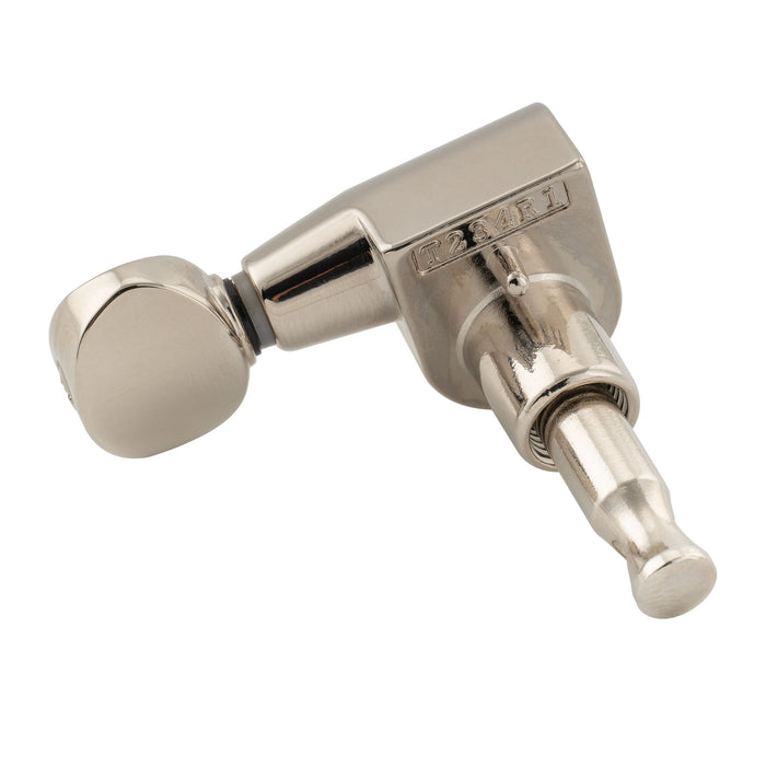 Musiclily Pro R18T-22 6-in-line 18:1 Ratio 1-Pin Full Sealed Machine Heads Tuners Tuning Pegs Keys with Vintage Oval Button for Squier Strat Tele Style Electric Guitar