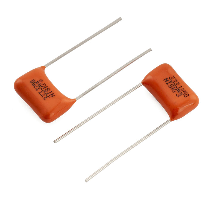 Musiclily Pro NISSEI Japan Orange MPE CBB Metallized Polypropylene Film Capacitors .033uF 5% 250V for Electric Guitar Bass (Set of 10)
