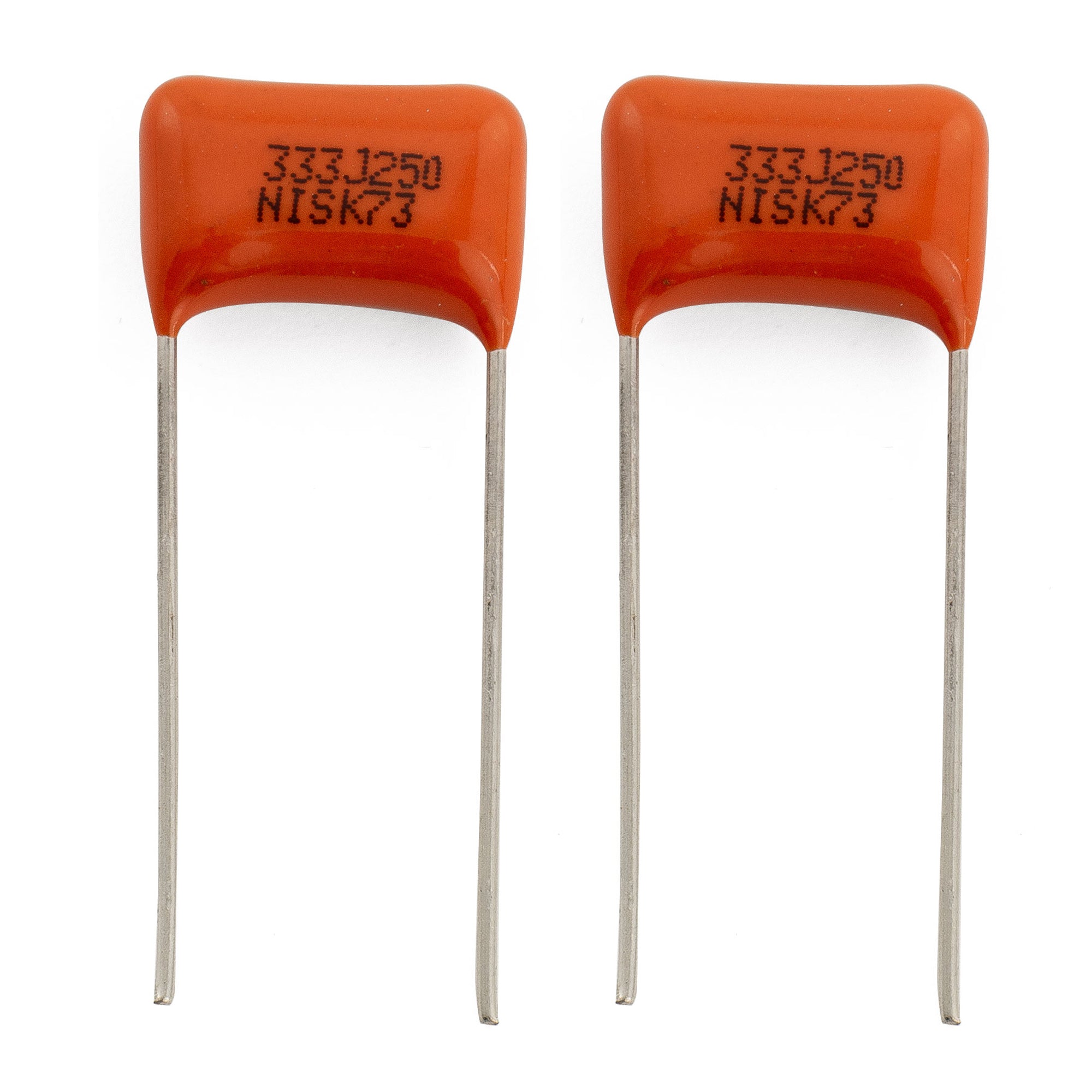 Musiclily Pro NISSEI Japan Orange MPE CBB Metallized Polypropylene Film Capacitors .033uF 5% 250V for Electric Guitar Bass (Set of 2)